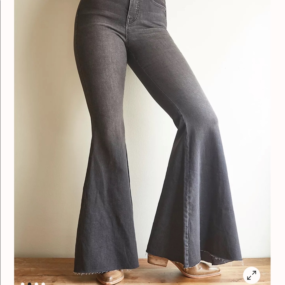 Free People Crvy Flare Lace Up jeans NWT